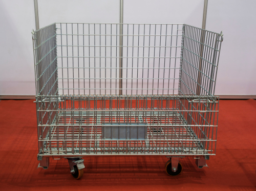 wire basket with wheels