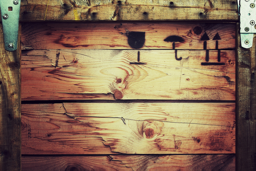 Texture of wooden shipping crate