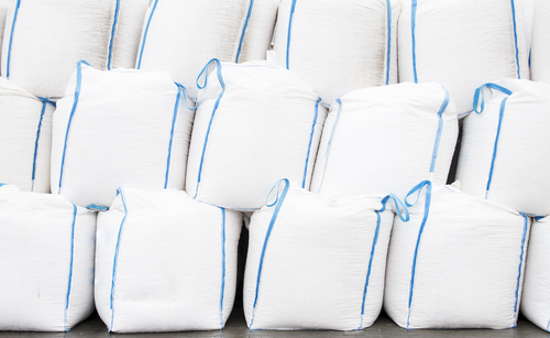 White big bags with goods