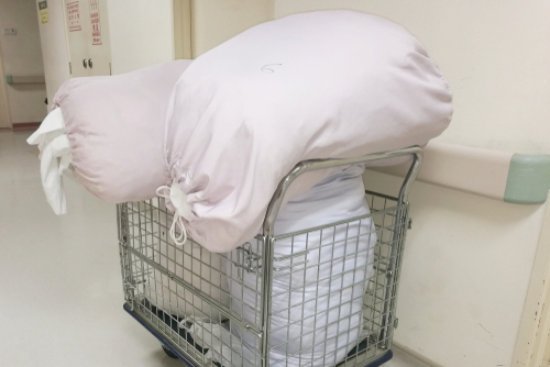dirty linen at hospital