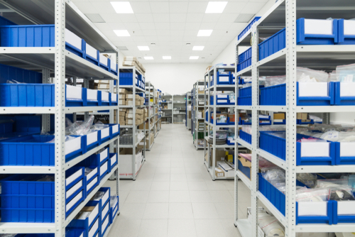 Warehouse of components for the electronics industry