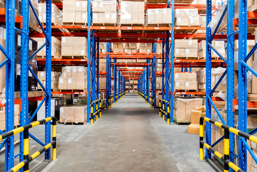 Warehouse storage of retail merchandise