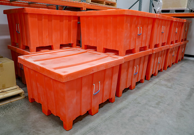 orange bulk containers