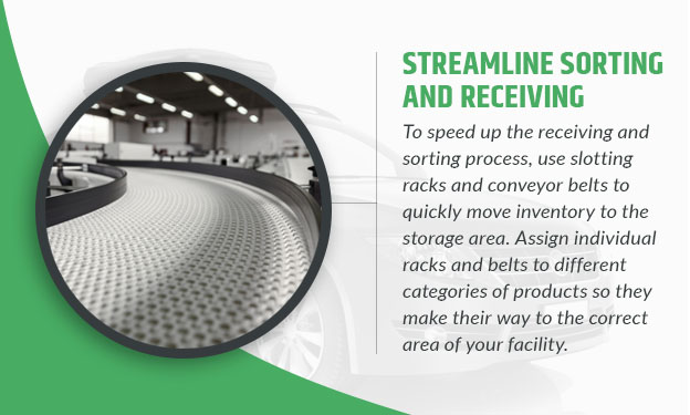 streamline sorting and receiving graphic