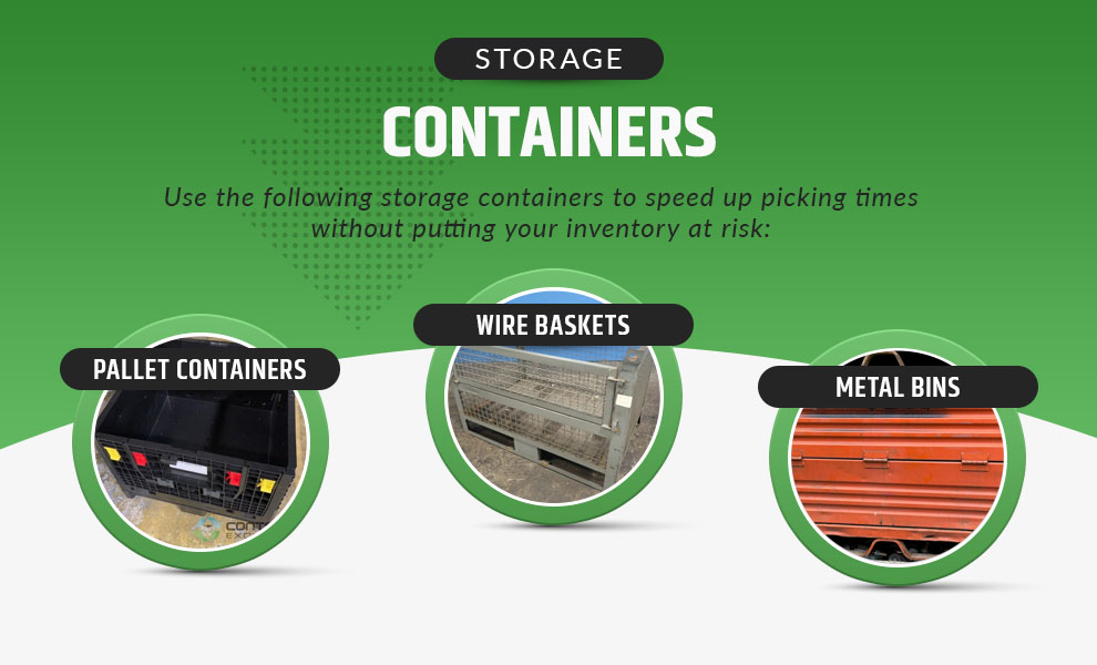 storage containers speed picking times