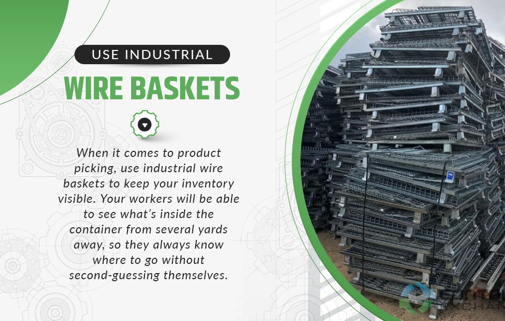 use industrial wire baskets