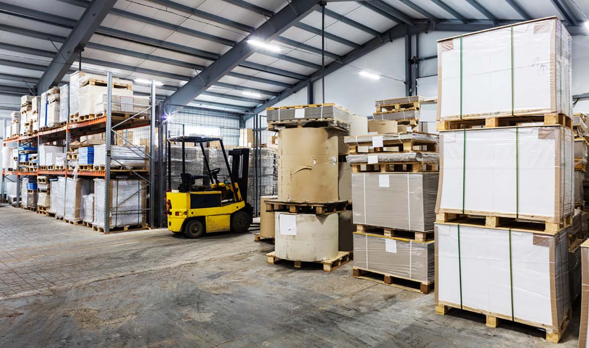 autoloader in large modern warehouse