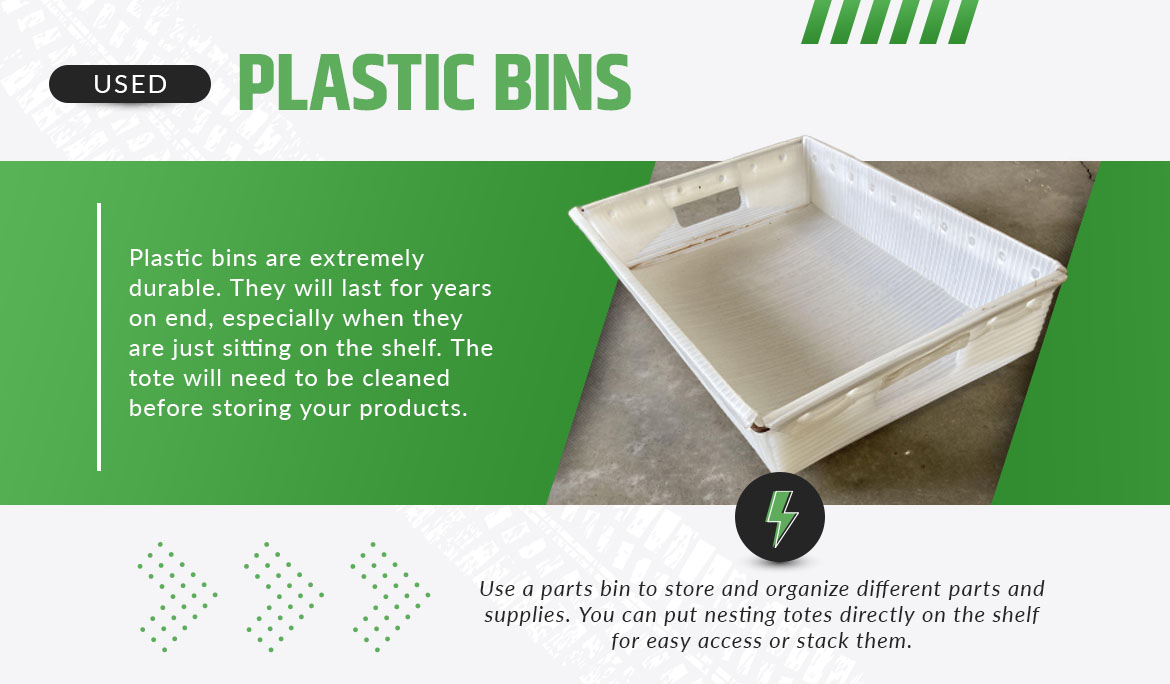 used plastic bins durable