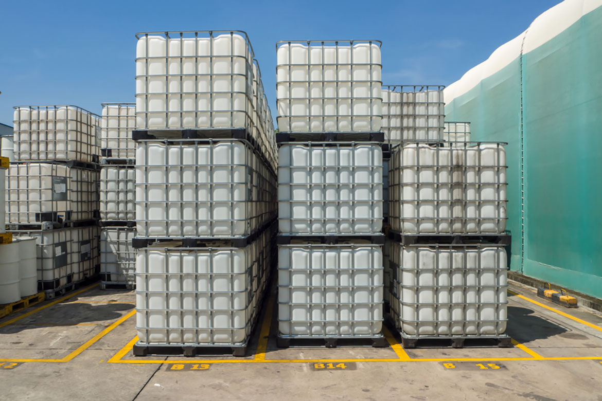 ibc containers outside of factory