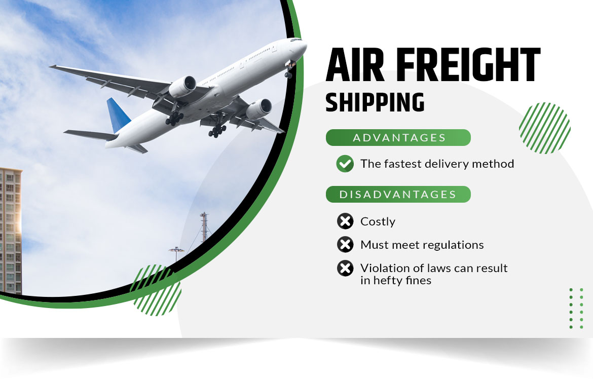 air freight shipping advantages disadvantages
