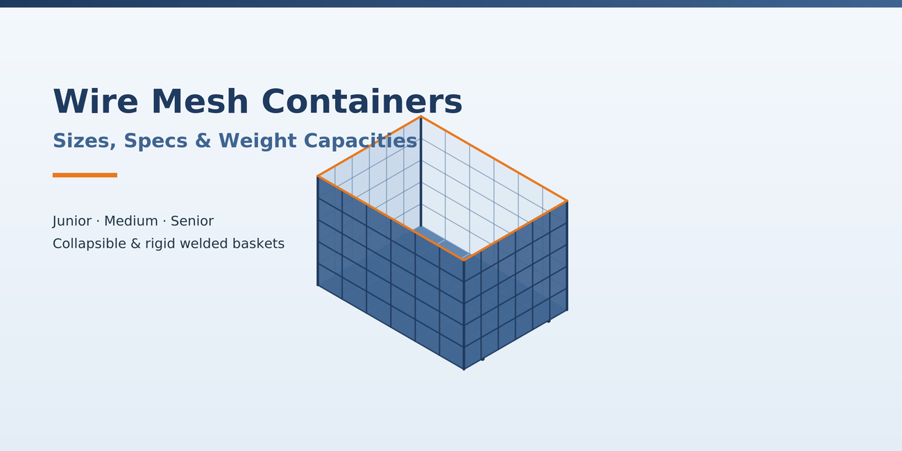 Wire Mesh Container Sizes & Dimensions Guide